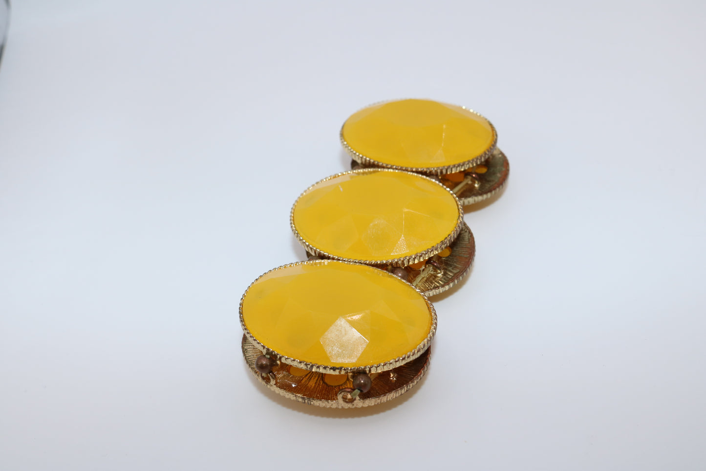 Vintage Yellow Statement Cuff Bracelet