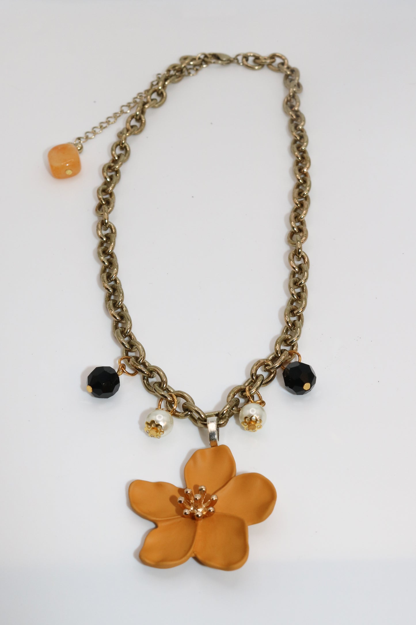Golden Bloom Charm Necklace