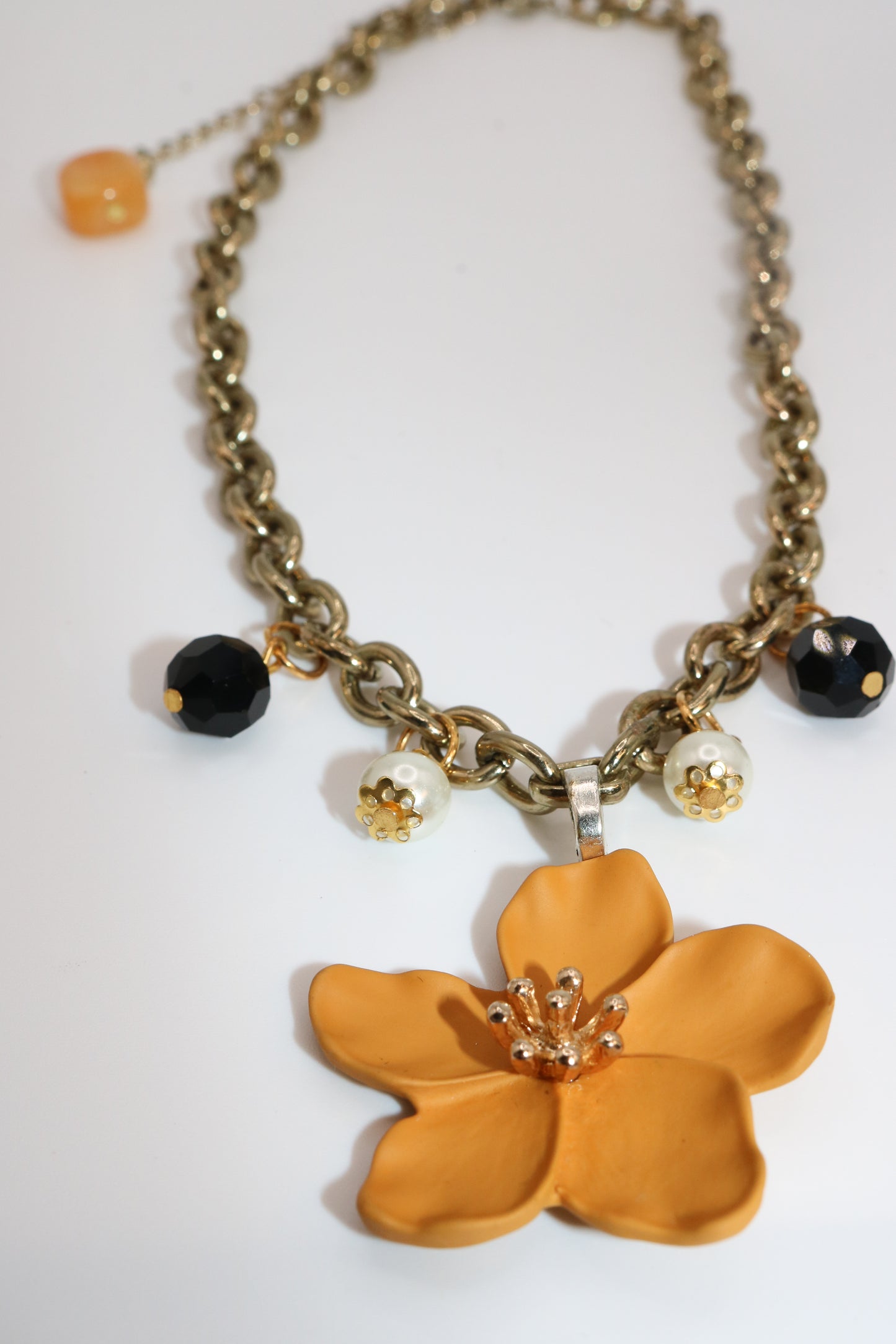 Golden Bloom Charm Necklace