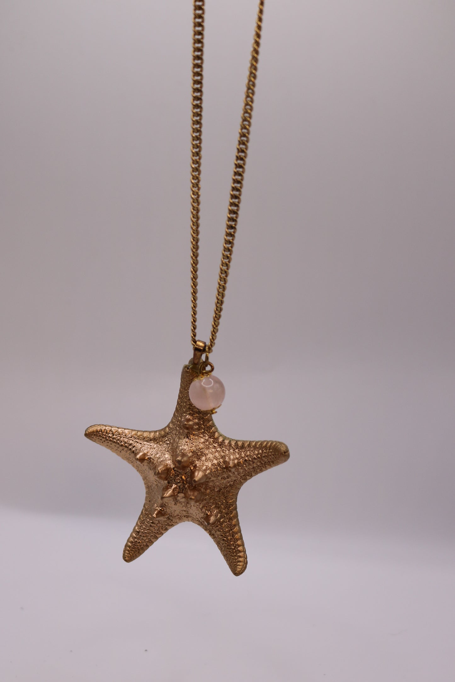 Gold Starfish Pendant Necklace