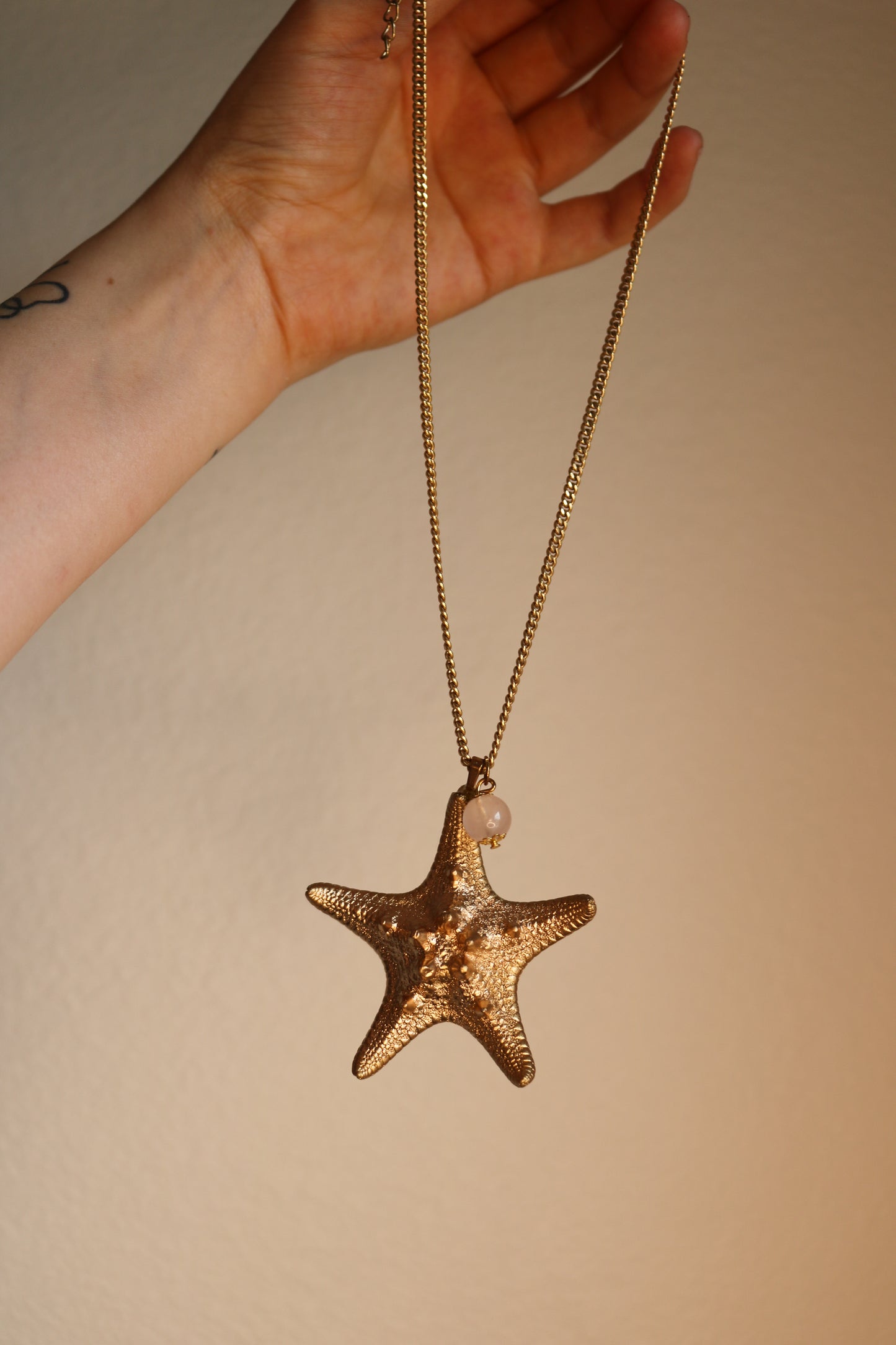 Gold Starfish Pendant Necklace