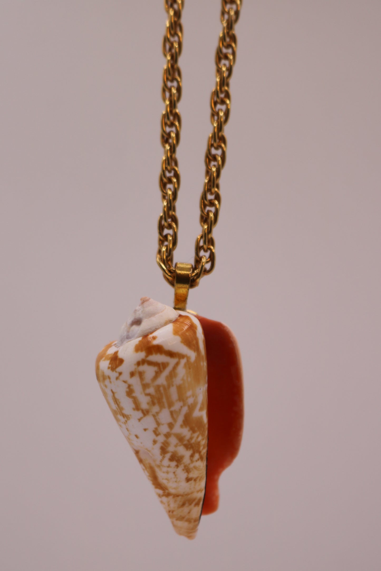 Golden Hour Shell Pendant Necklace