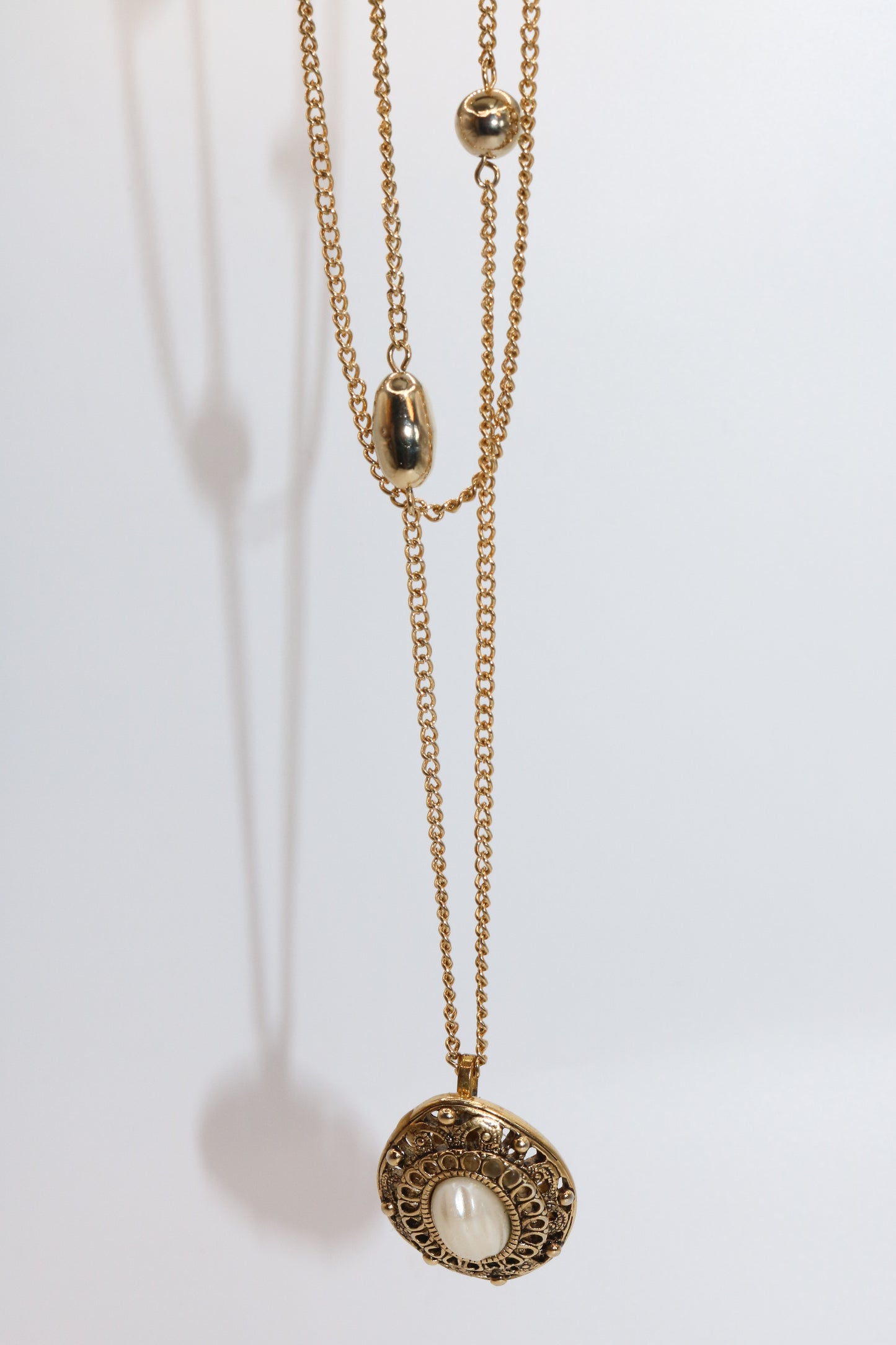 Double Layer Vintage Medallion Necklace