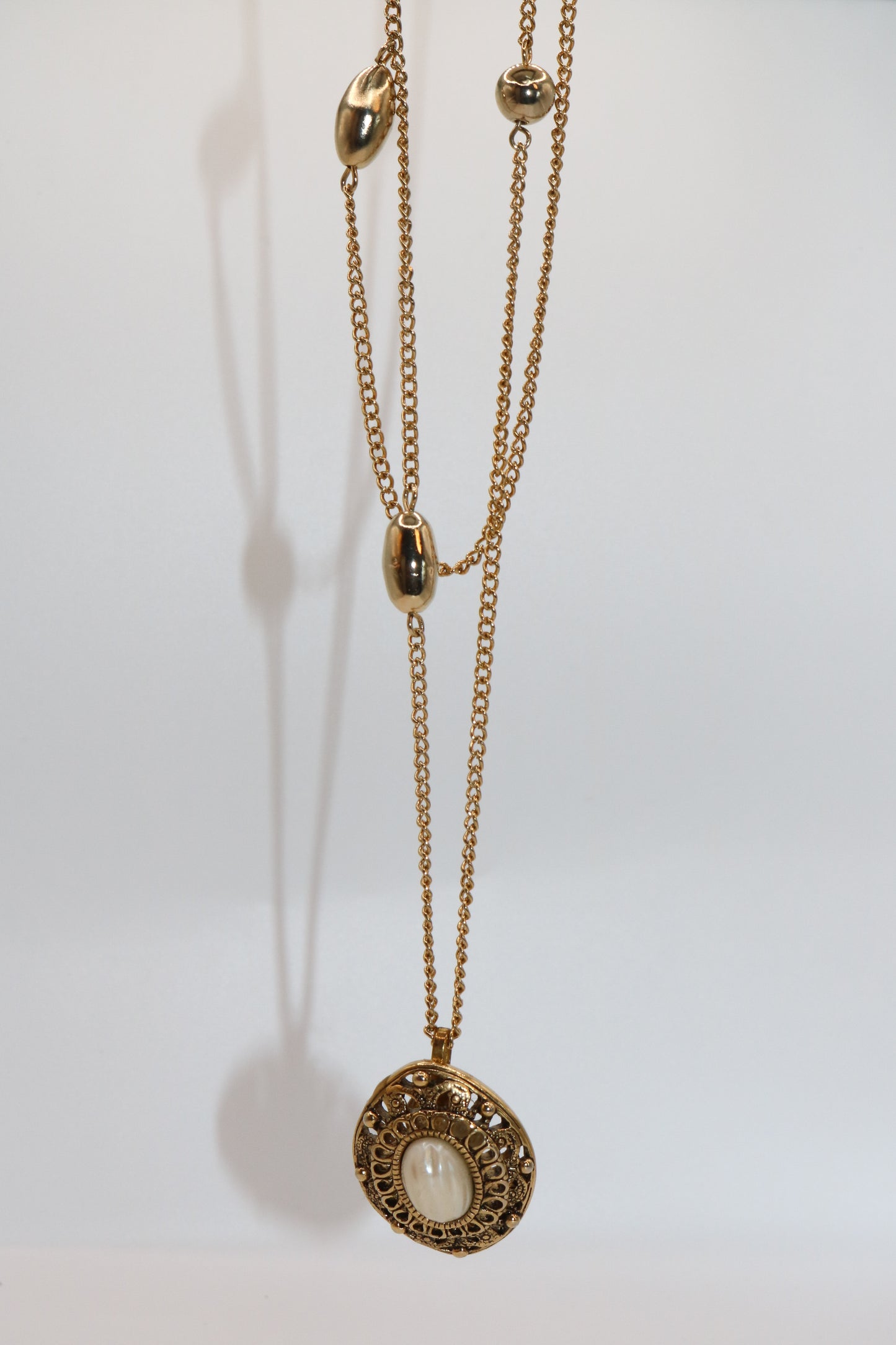 Double Layer Vintage Medallion Necklace