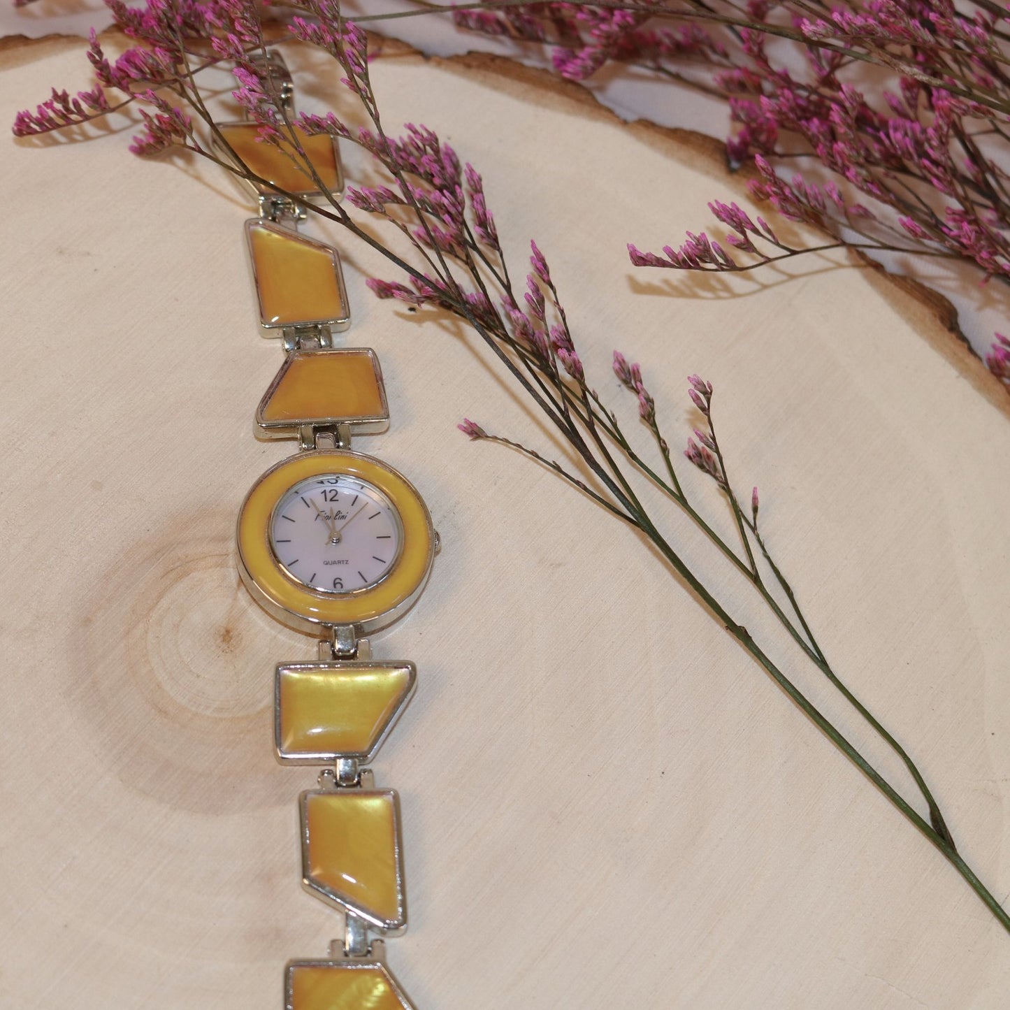 Yellow Geometric Quartz Watch
