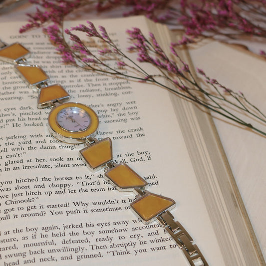 Yellow Geometric Quartz Watch