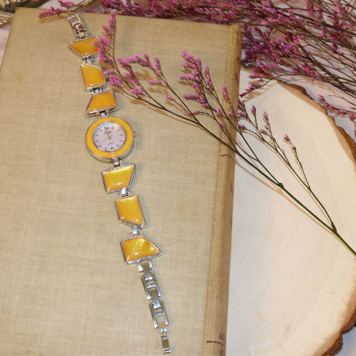 Yellow Geometric Quartz Watch