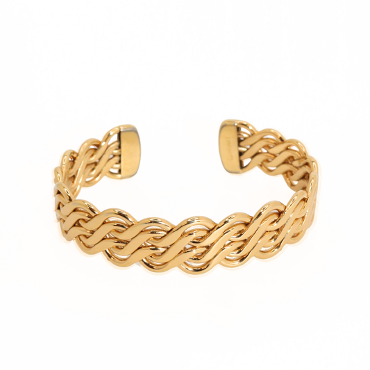Vintage Monet Twisted Rope Cuff Bracelet