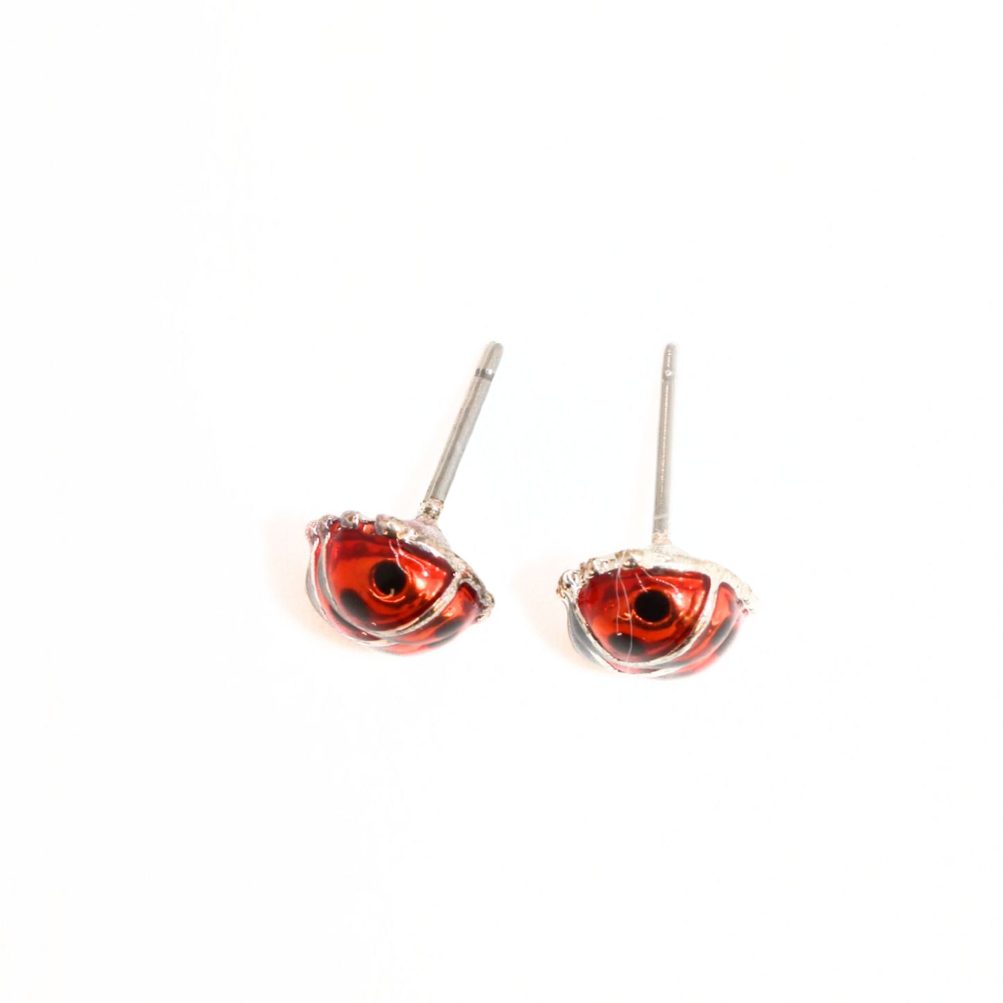 Enamel Ladybug Stud Earrings