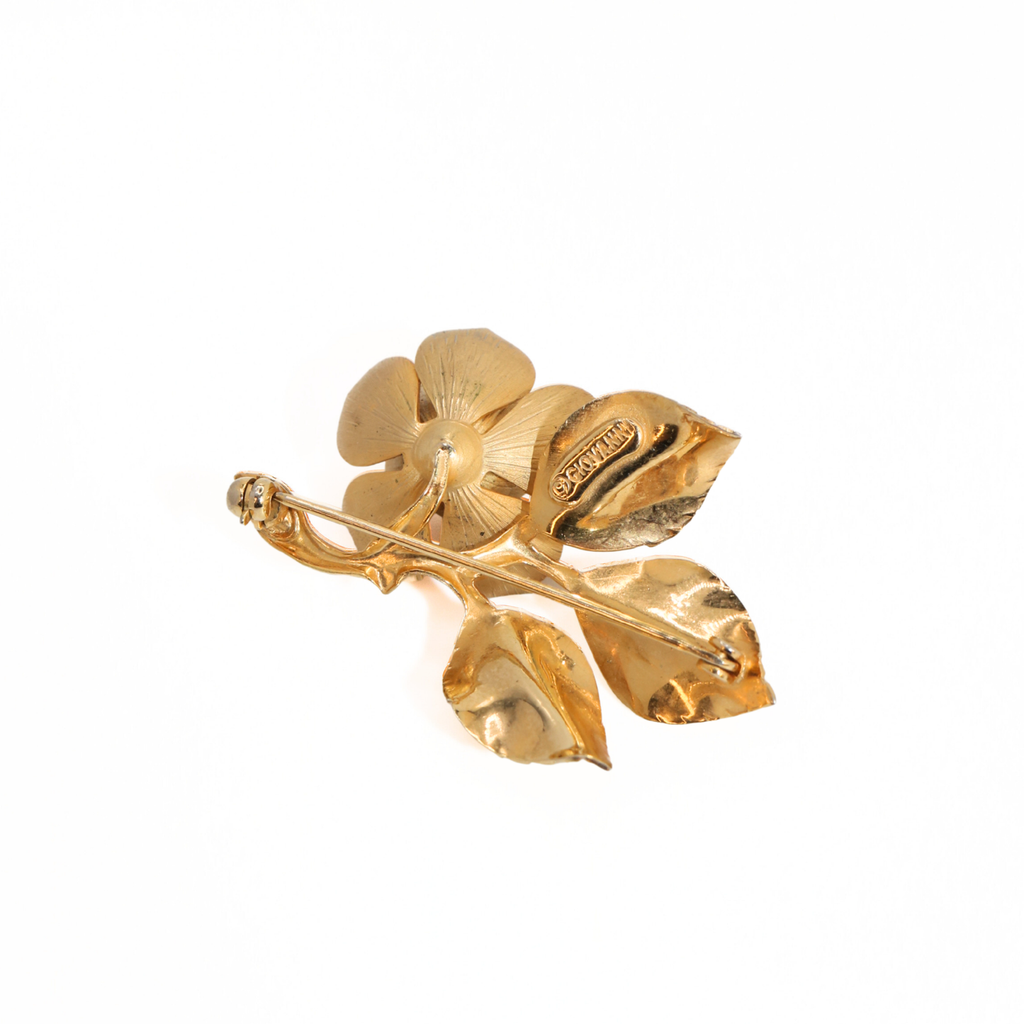 Vintage Giovanni Gold-Tone Rose Brooch