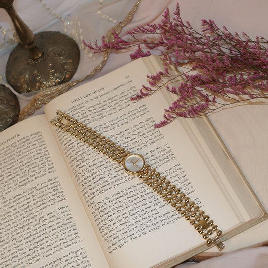 Gramercy Gold Tone Beaded Quartz Watch