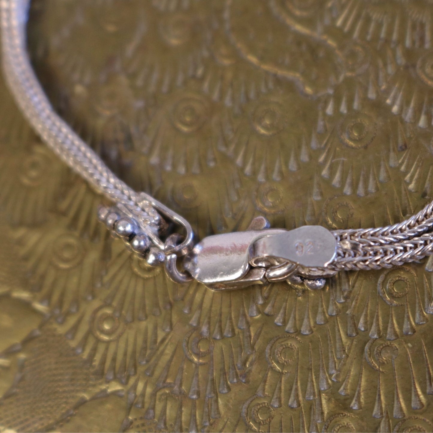 Sterling Silver Mesh Bracelet with Carnelian Cabochon & Marcasite Accents