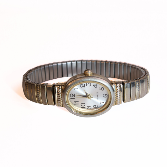 Vintage Quartz Watch with Expansion Band