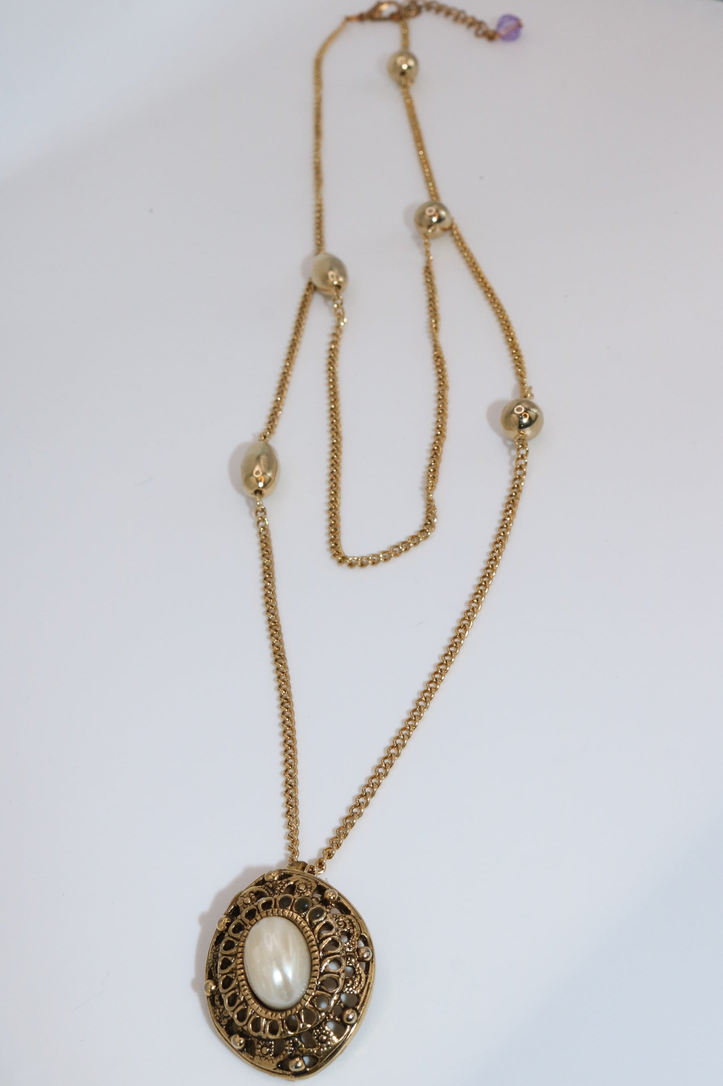 Double Layer Vintage Medallion Necklace