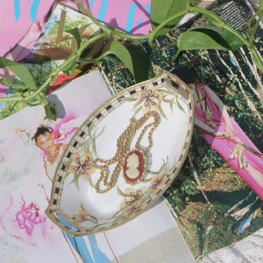 Gold-Tone Cameo Pendant Necklace